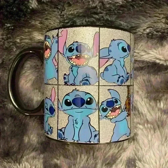 Silver Buffalo Disney Lilo &  Stitch Stitch Grid Glitter Mug - Picture 12 of 13